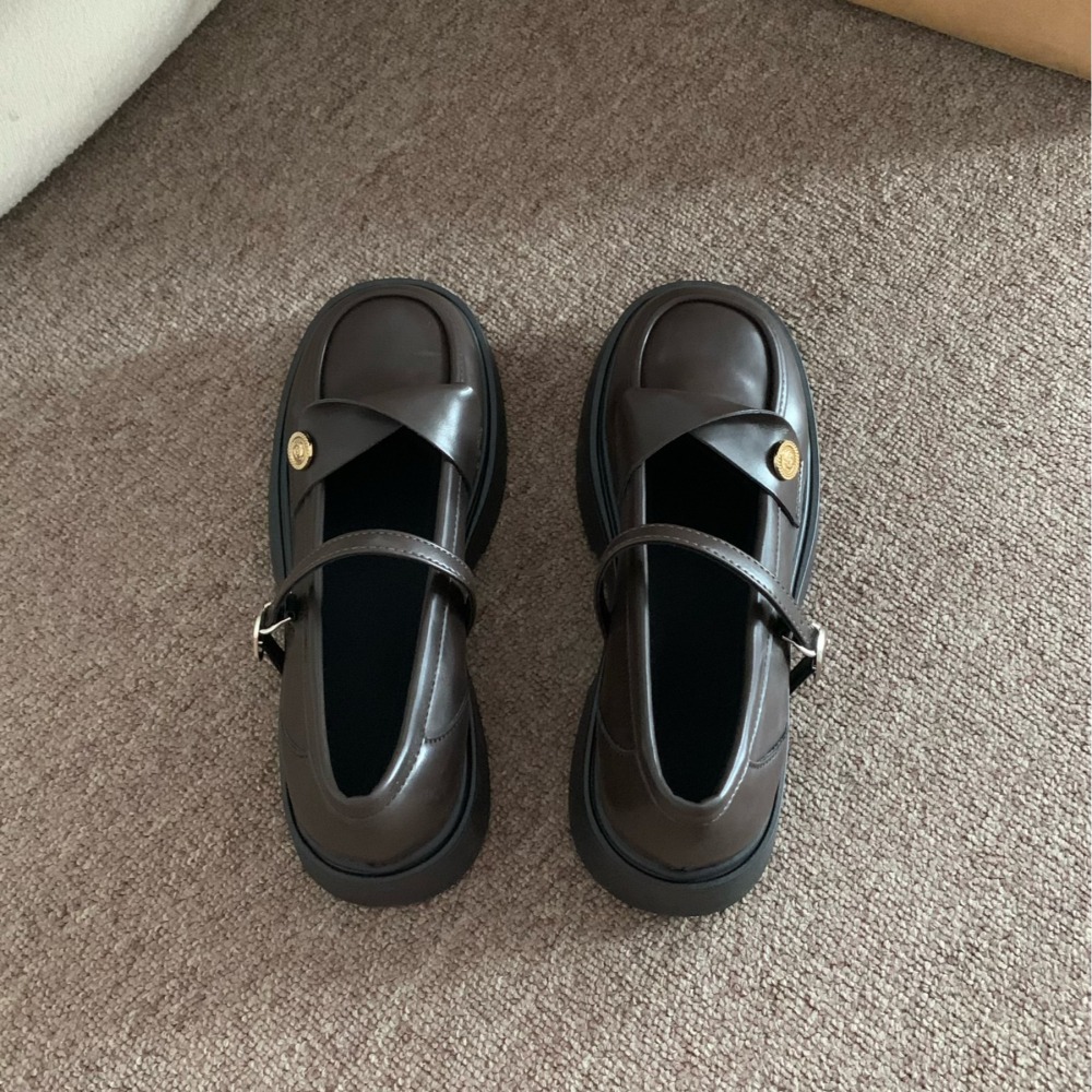 學院風綁帶瑪麗珍鞋-咖啡色/尺碼23.5(版型偏小) (瑪莉珍/皮鞋/牛津鞋/娃娃鞋/樂福鞋)-細節圖6