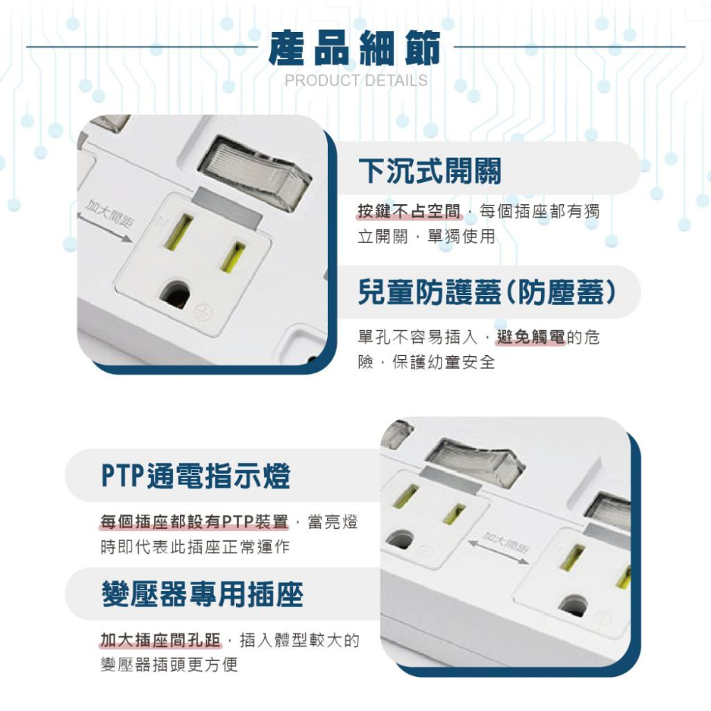 【台南現貨C-53PLC】20W閃充版 TYPE-C PD20W 插座 延長線 安全裝置 安全開關 自動斷電 快充-細節圖5