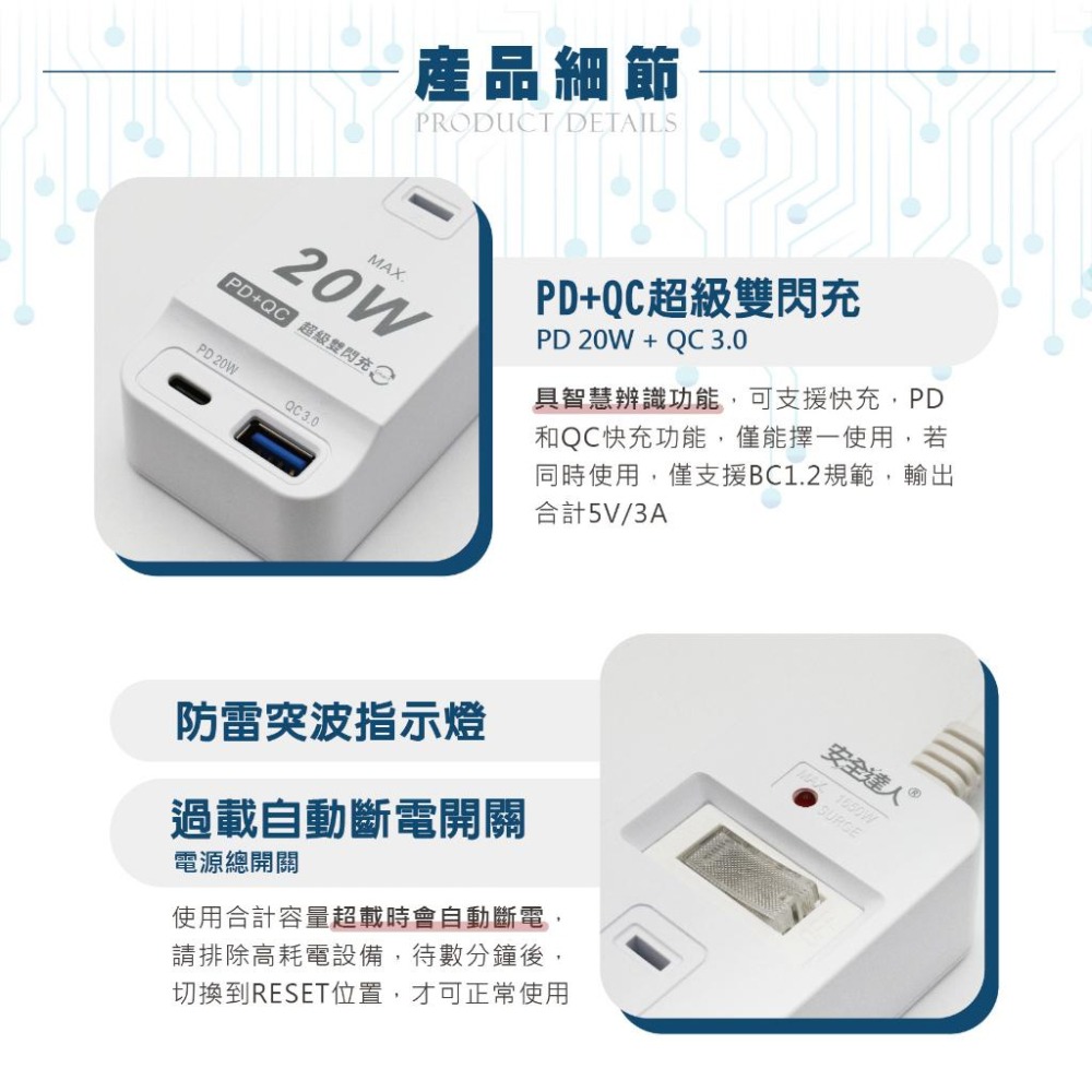 【原廠授權經銷商，現貨附發票】 C-08PL閃充版 兒童安全 寵物安全 TYPE-C USB延長線 USB充電器 延長線-細節圖4