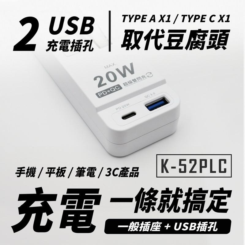 🚚原廠授權經銷商，現貨附發票🏪 K52PLC TYPE-C PD20W 插座 延長線 安全裝置 安全開關 自動斷電 快充-細節圖2