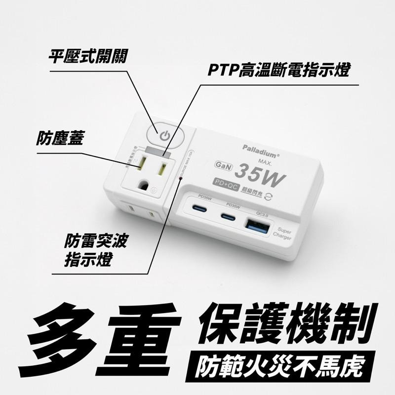 🚚原廠授權經銷商，現貨附發票🏪 R82PLC 35W閃充版 TYPE-C PD插座 延長線 安全裝置 安全開關 快充-細節圖4