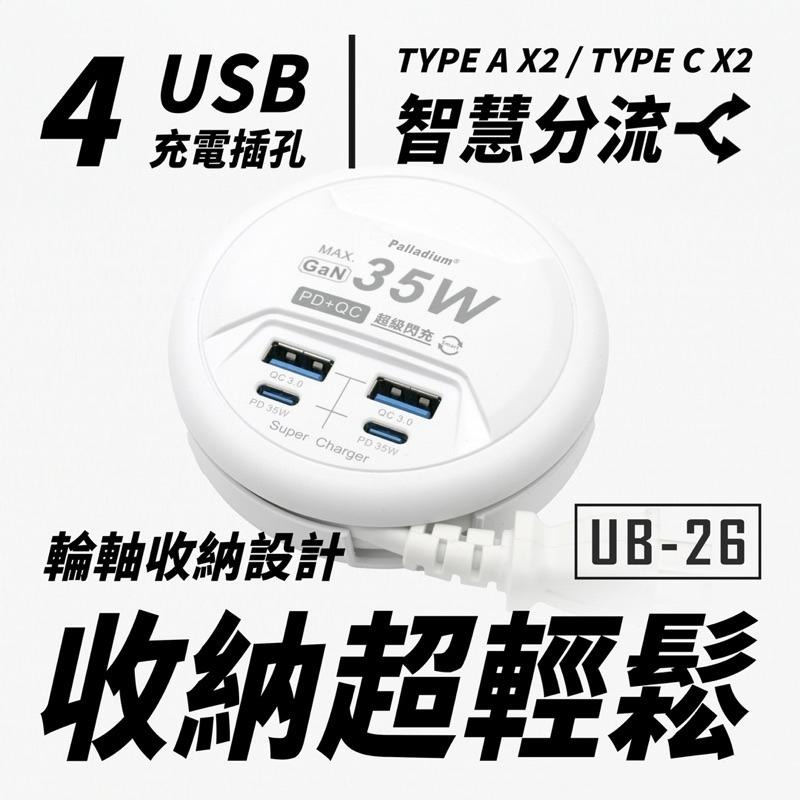 🚚原廠授權經銷商，現貨附發票🏪 UB-26 typeC USB 35W 插座 延長線 安全裝置 安全開關 自動斷電-細節圖2