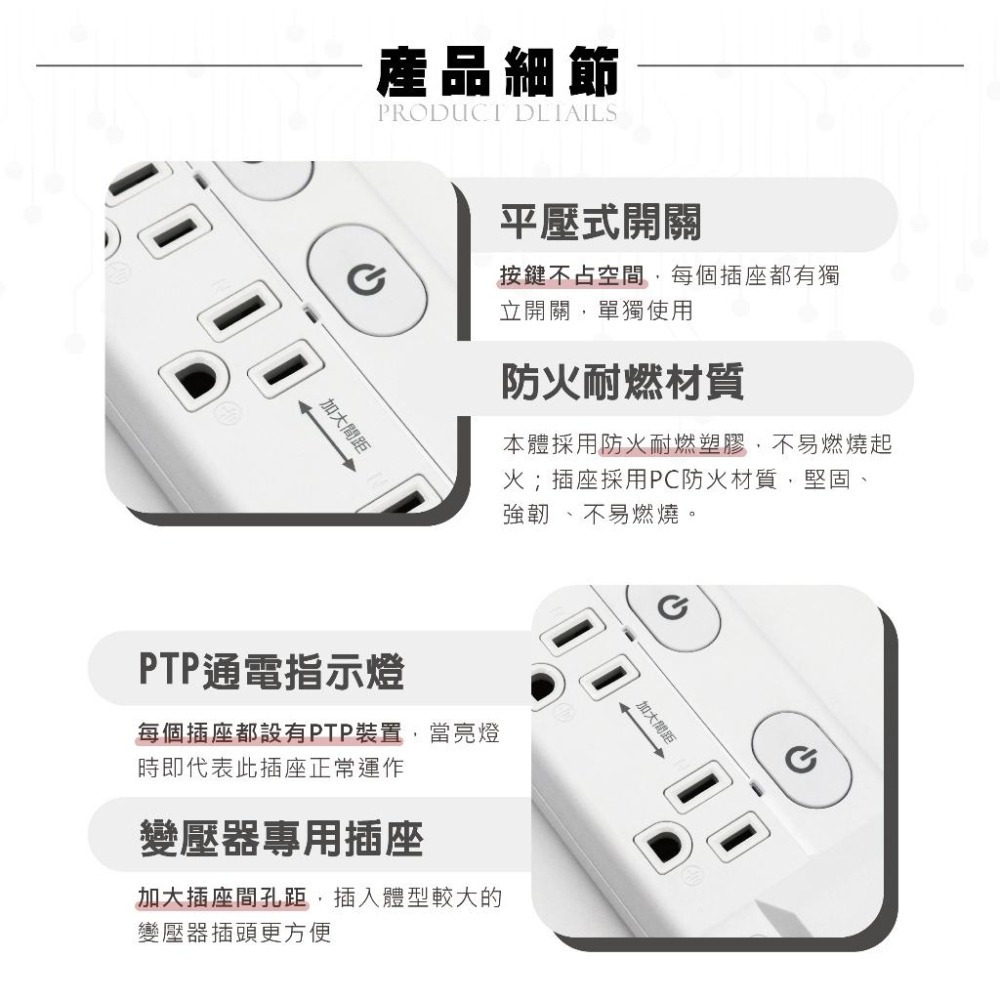 🚚原廠授權經銷商，現貨附發票🏪 C89PAL 35W閃充版 TYPE-C  QC3.0 USB快充 多開多插延長線 安全-細節圖4