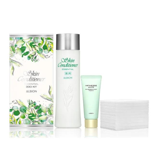 ✨OL代購日本正品✨少量現貨 330ml+乳液 ALBION 艾倫比亞 健康化妝水N 薏仁水 濕敷美白保濕 奧碧虹滲透乳-細節圖2