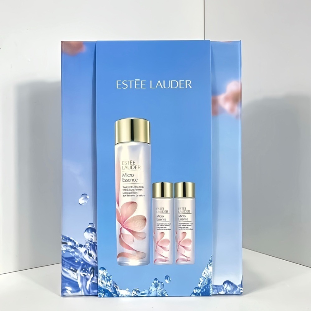 新版二代 雅詩蘭黛 微分子肌底原生露 200ML+100ML 經典版(藍) 櫻花輕盈版(粉)-細節圖3