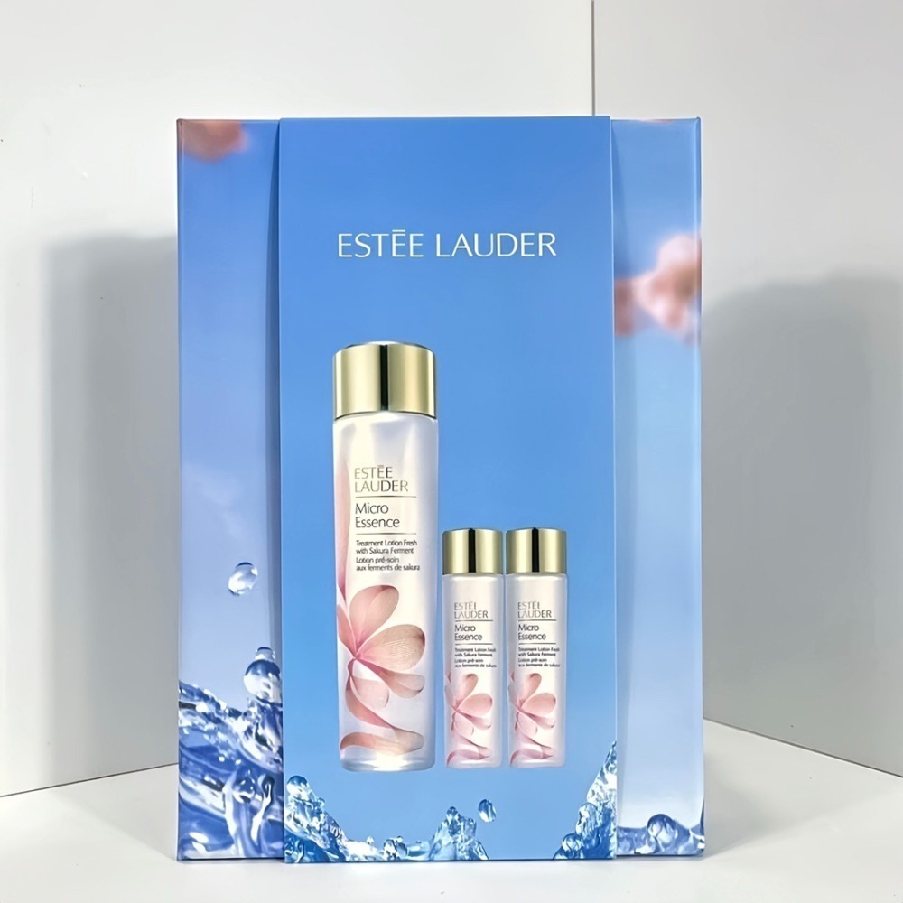 新版二代 雅詩蘭黛 微分子肌底原生露 200ML+100ML 經典版(藍) 櫻花輕盈版(粉)-細節圖3