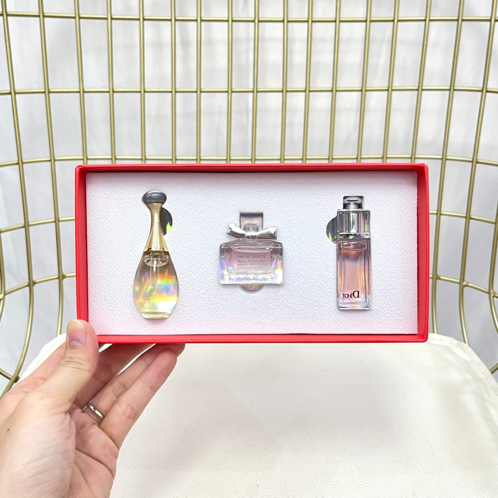 迪奧新款小樣香水禮盒✔三件套內含：甜心5ml+魅惑5ml+真我5ml-細節圖4