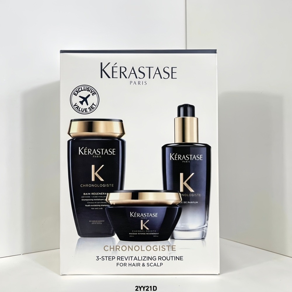 KERASTASE🇫🇷巴黎卡詩🗽黑鑽極萃逆時奢華洗護三件組🎁(髮浴+髮膜+髮油)-細節圖2