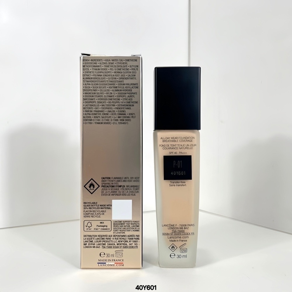 第二代  蘭蔻持妝粉底液30ml  零粉感超持久粉底SPF40/PA+++30ml-細節圖4