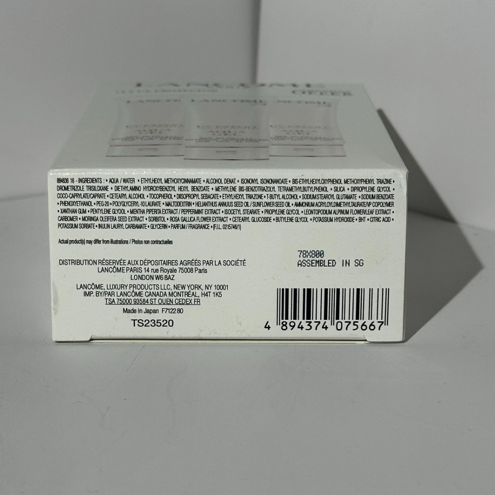 法國 蘭蔻 小白管三支裝/組  防曬霜UV水凝露50ml 限定加大版素-細節圖6