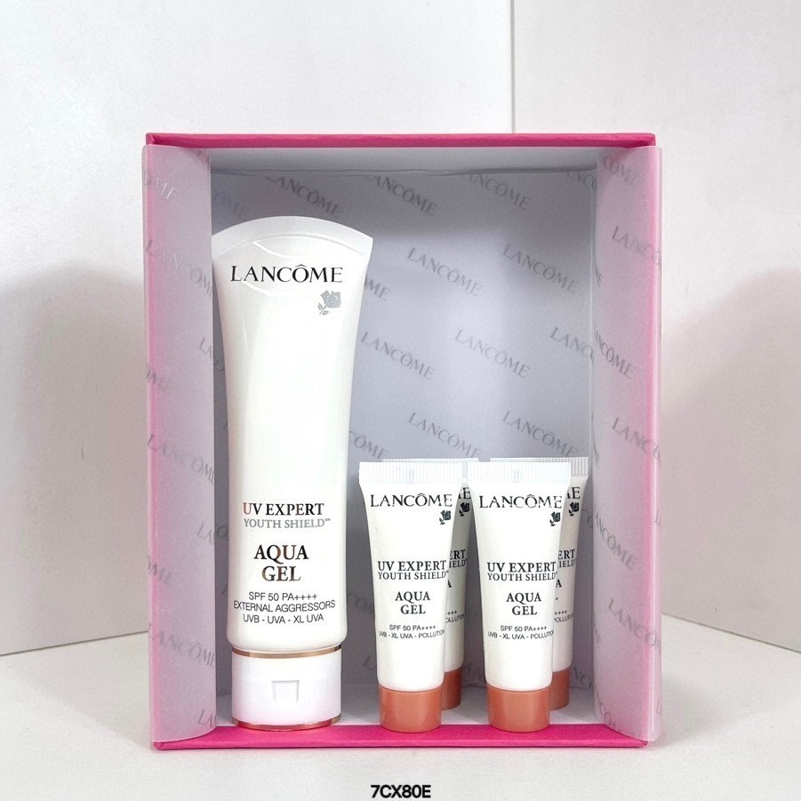 蘭蔻小白管防曬奢美專屬禮盒 內含：小白管防曬50ml+小白管防曬10ml×4+化妝棉×2-細節圖3