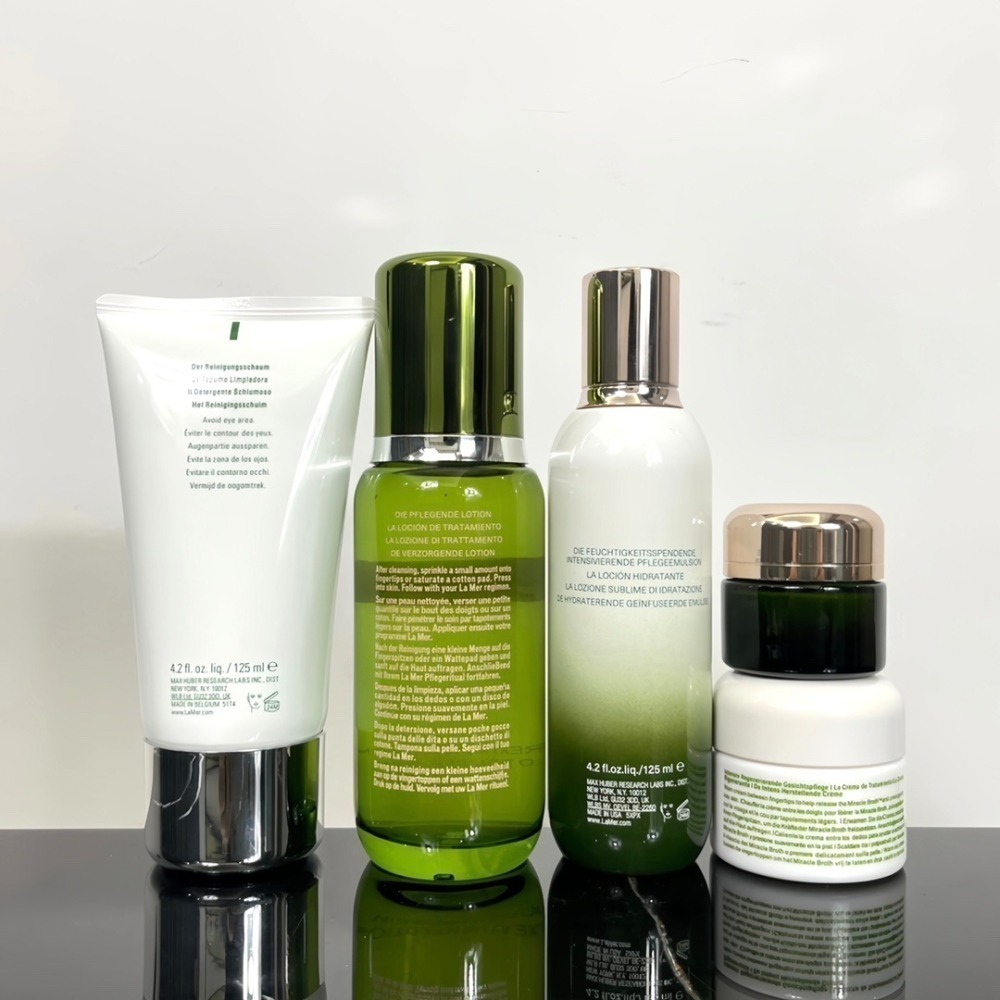 海洋拉娜  專櫃禮盒5件套含：精粹水150ml+精粹乳125ml+濃縮眼霜15ml+淨透洗面乳125ml+神奇乳霜30-細節圖3