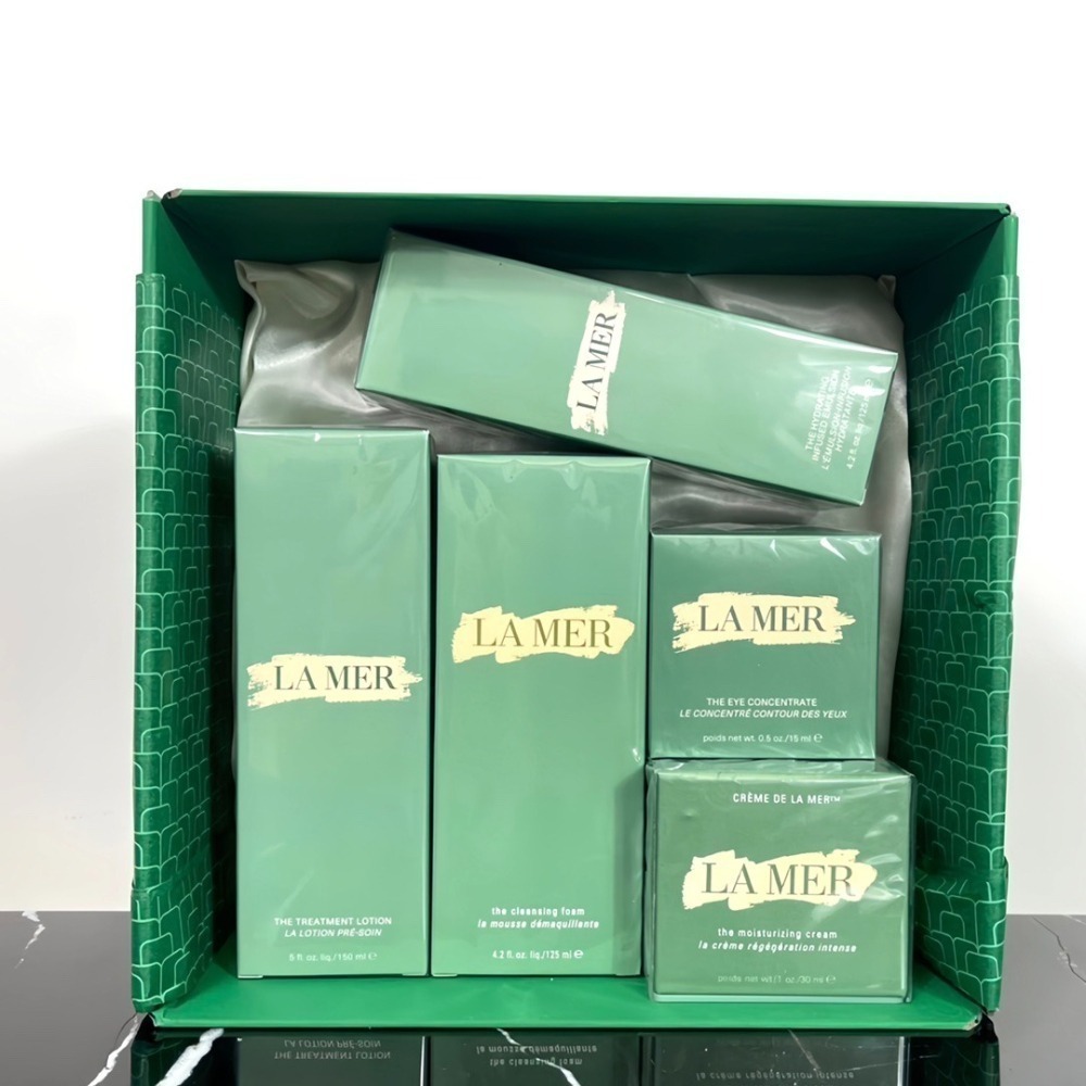 海洋拉娜  專櫃禮盒5件套含：精粹水150ml+精粹乳125ml+濃縮眼霜15ml+淨透洗面乳125ml+神奇乳霜30-細節圖4