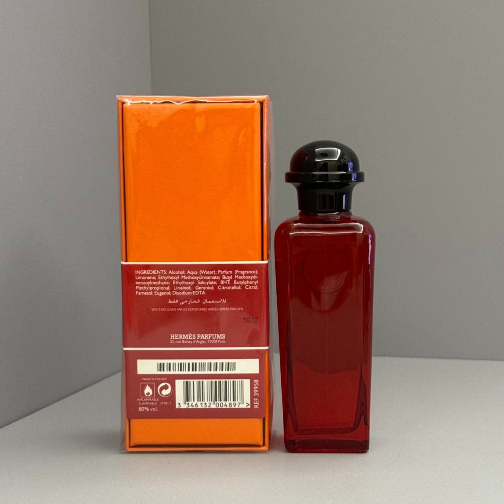 愛馬仕Hermes 緋紅火參(血色大黃）古龍水-100ml-血色大黄香水-細節圖2