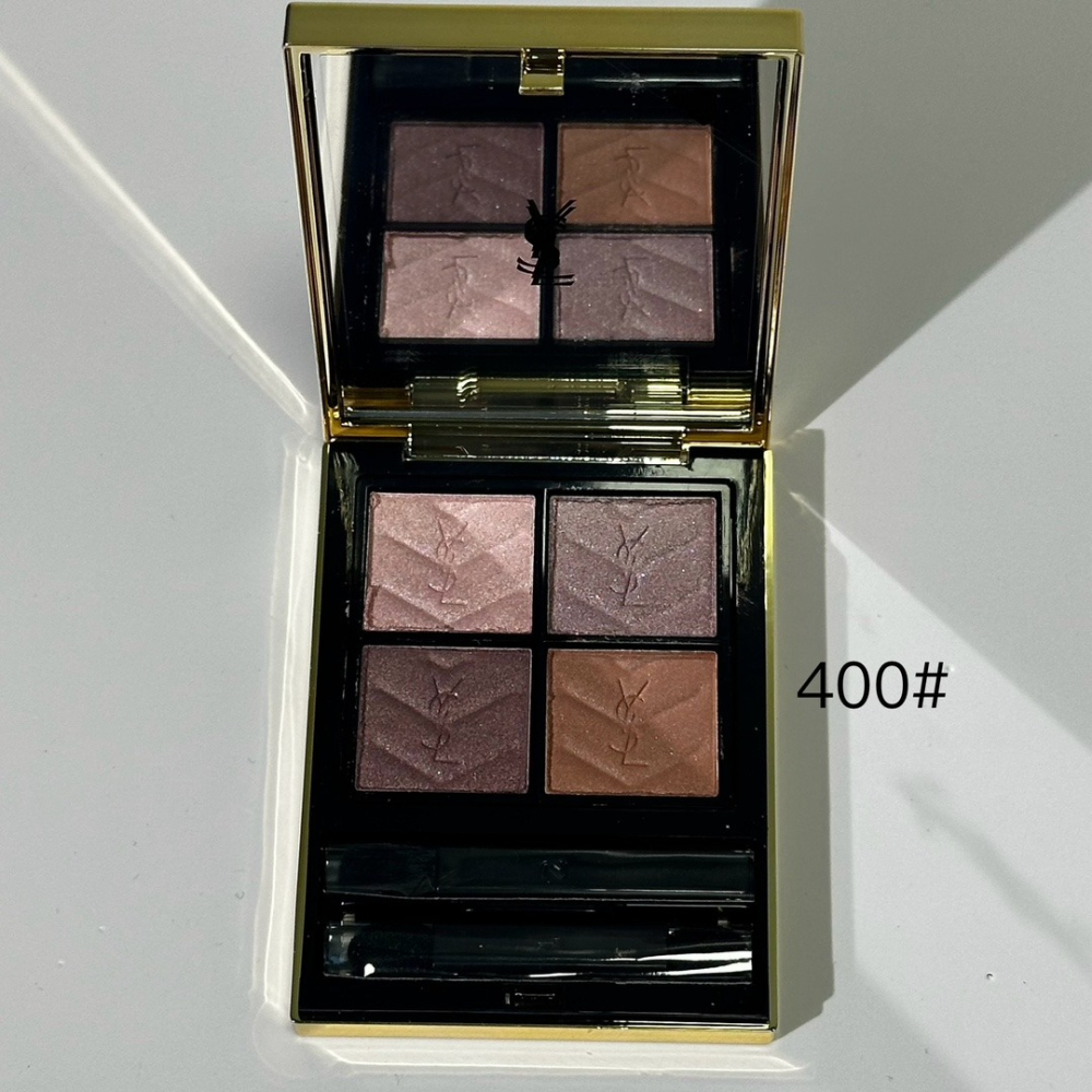 YSL 時尚4色眼影盤4g 皮革眼影盤 聖羅蘭 四色眼影 100  400 700-皮革四色眼影-細節圖3
