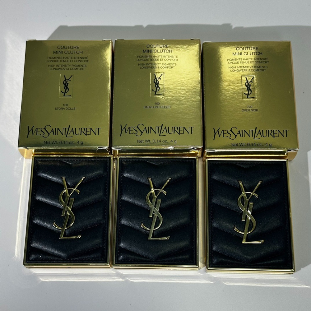 YSL 時尚4色眼影盤4g 皮革眼影盤 聖羅蘭 四色眼影 100  400 700-皮革四色眼影-細節圖5