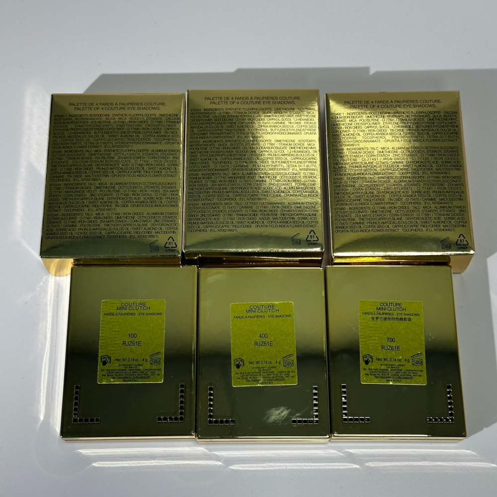 YSL 時尚4色眼影盤4g 皮革眼影盤 聖羅蘭 四色眼影 100  400 700-皮革四色眼影-細節圖6
