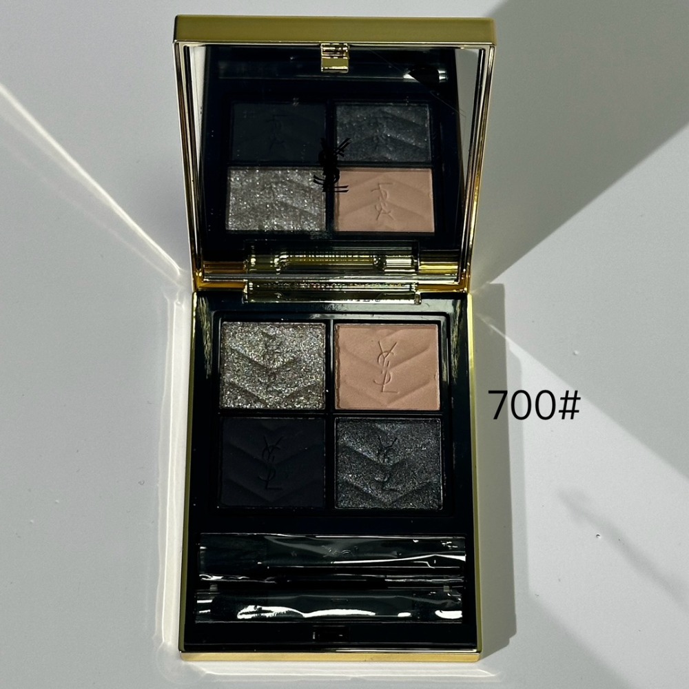 YSL 時尚4色眼影盤4g 皮革眼影盤 聖羅蘭 四色眼影 100  400 700-皮革四色眼影-規格圖6