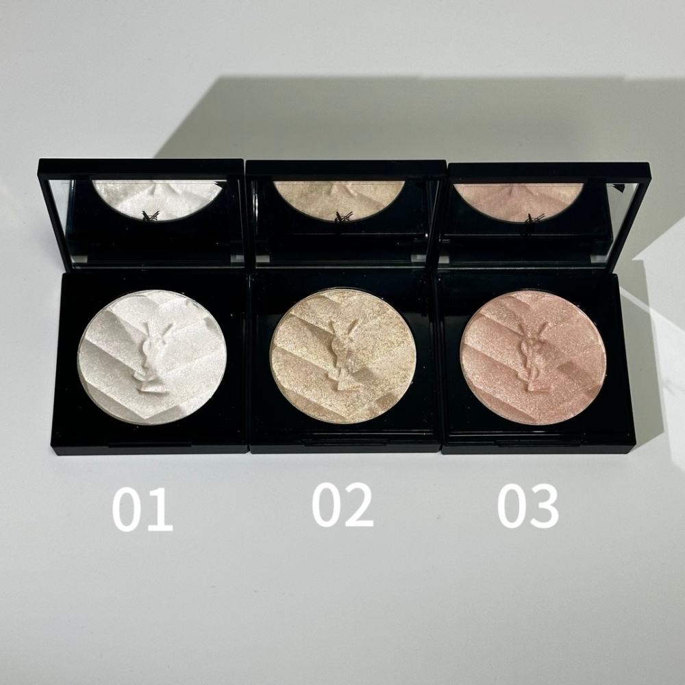 YSL 聖羅蘭 2025新品 白色皮革高光5g  打亮-皮革高光粉餅-細節圖2