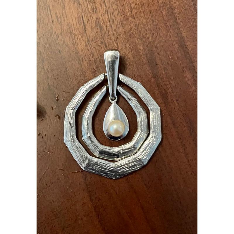 日本真珠長項鍊可調節鍊2⃣️條珍珠花飾可調高低3⃣️竹節步步高升墜子-細節圖5