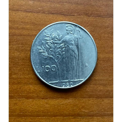 現貨在台秒發早年義大利帶回真品100里拉硬幣錢幣 非複製品流通時間（1946－2001）