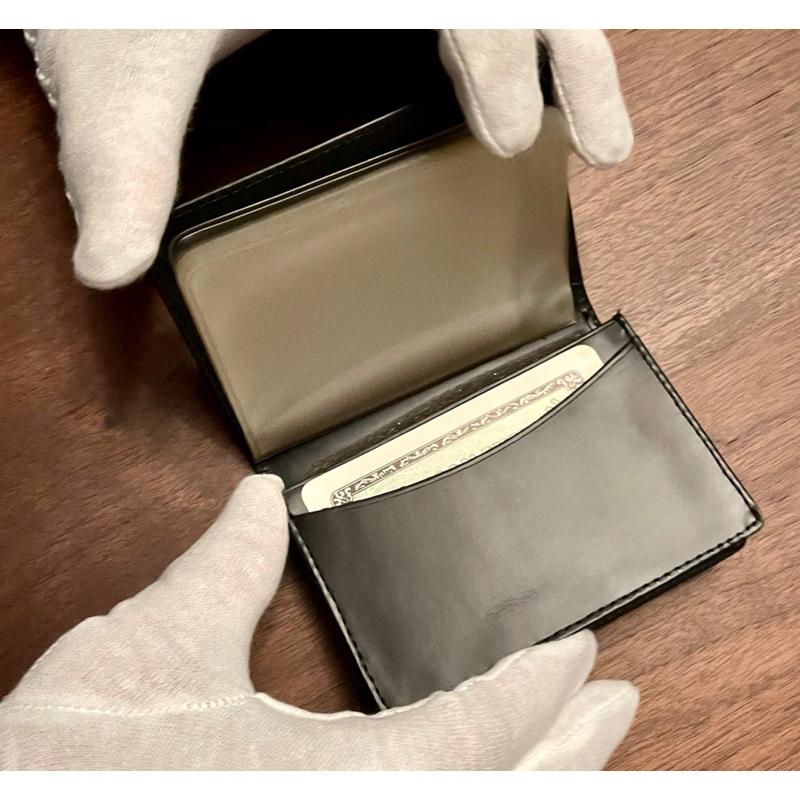 日本帶回日本製造牛皮真皮1⃣️黑色素面名片夾卡片夾2⃣️咖啡色紋路-細節圖4