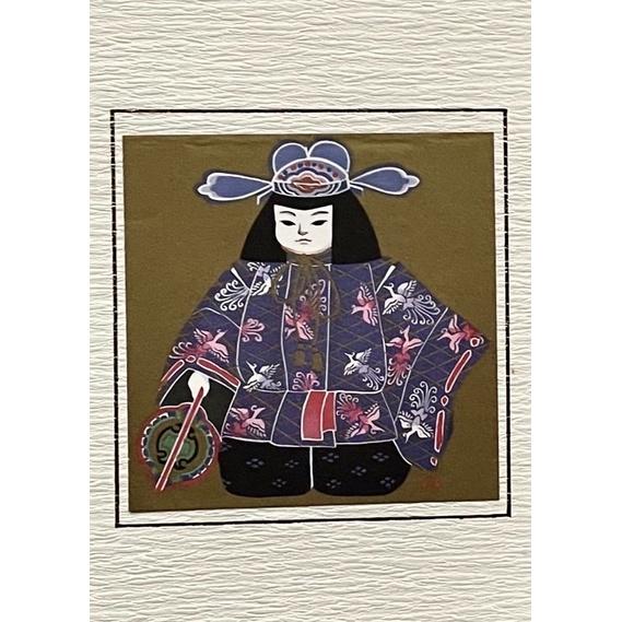 清水寺（有點點雪花）旭日富士山仙鶴雲海（立體印刷）三重塔（清水寺和京都東山的象徵）純正昭和年代製作精細和紙卡片賀年卡-細節圖5