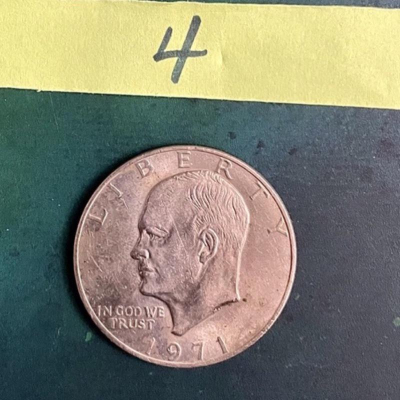 鷹洋美元錢幣1⃣️1971年艾森豪總統頭像背面鷹揚老鷹展翅鷹舊美元1元2⃣️美國1974年大型1美元妖鎳艾森豪國鳥白頭雕