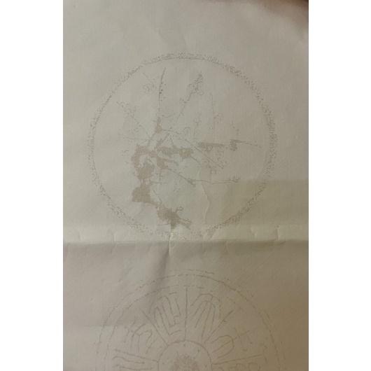 約30年的老宣紙 書法紙 書道 用紙 暗紋 團花 七言絕句鳳凰 梅蘭竹菊四君子-細節圖2