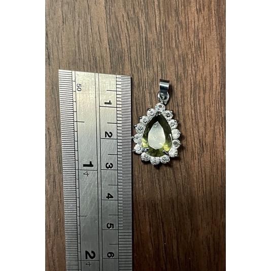 橄欖石八月誕生石生日石1⃣️目測約五克拉墜子 2⃣️海藍寶葫蘆戒指3⃣️藍寶石葫蘆戒指4⃣️粉碧璽（低K白金）-細節圖9