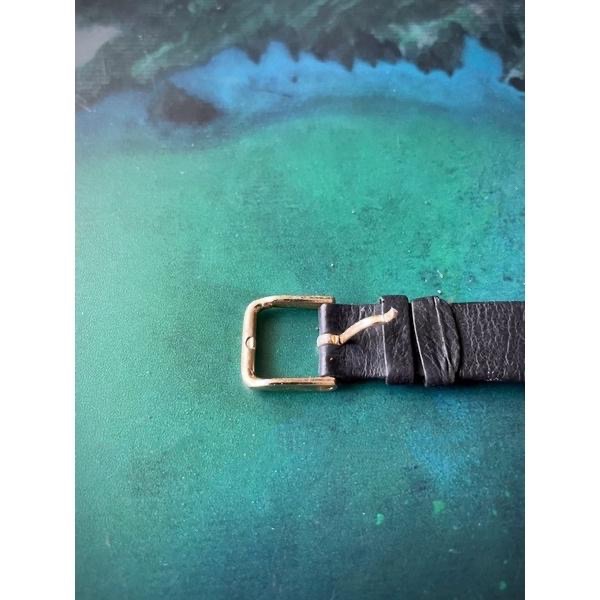 日本製 錶 表 石英錶 東方ORIENT 方型[金色面]復古懷舊日本帶回需要換電池原裝表扣需要換表帶-細節圖4