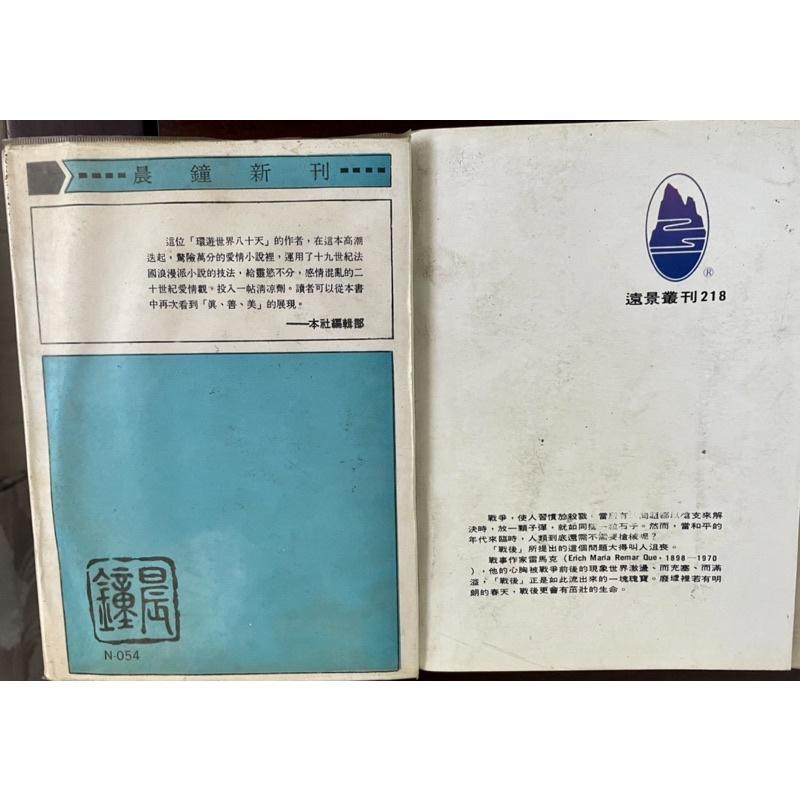 徹底絕版孤品舊書二手書1⃣️尤里. 萬那歸鄉1980年晨鐘再版精裝作者雷馬克2⃣️里斯本之夜3⃣️戰後遠景出版-細節圖6