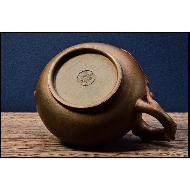 日本帶回紫砂銷日紫砂壺可心款民國初知名商號金鼎商標-早期壺約420cc帶日本桐木箱-細節圖2