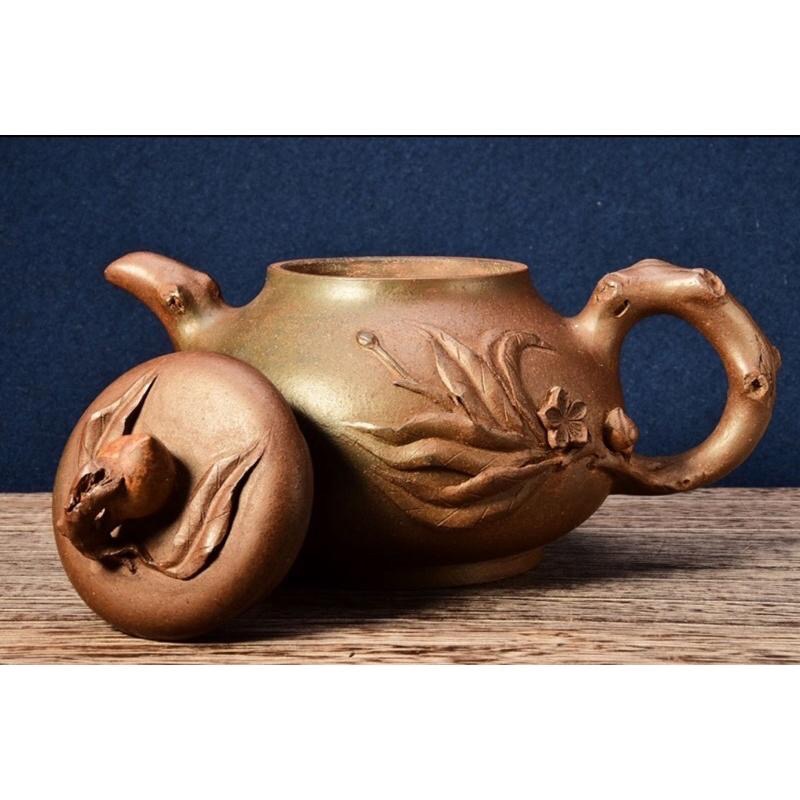 日本帶回紫砂銷日紫砂壺可心款民國初知名商號金鼎商標-早期壺約420cc帶日本桐木箱-細節圖3