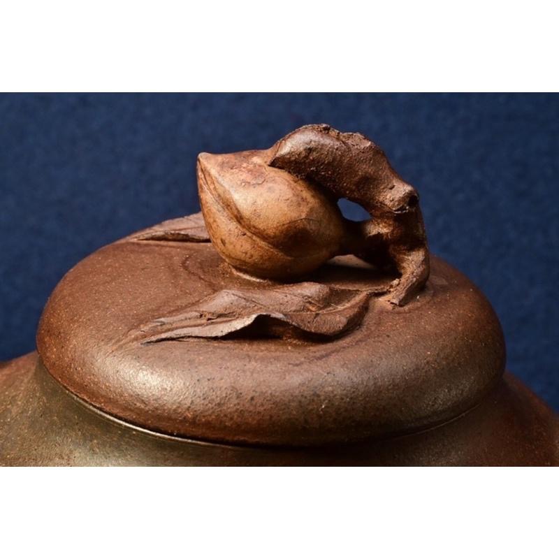 日本帶回紫砂銷日紫砂壺可心款民國初知名商號金鼎商標-早期壺約420cc帶日本桐木箱-細節圖5