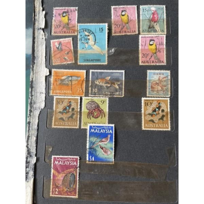 集郵集郵冊郵票：1960年代馬來西亞澳洲新加坡加拿大日本美國以及台灣