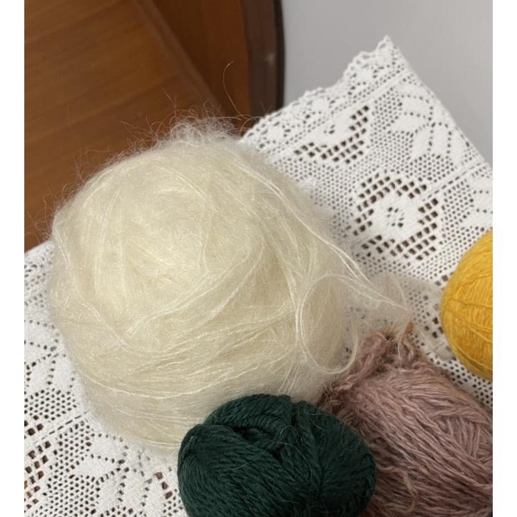 日本品牌pearl wool真珠毛紡株式会社 純羊毛毛線球🧶50克一捲深綠色好編織手工作品手工編織-細節圖4