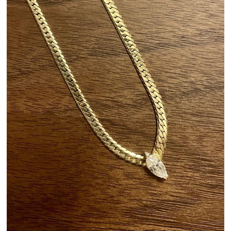 項鍊Thistle Vintage1⃣️十字架項鍊印記【INRI】耶穌 中性男女可用2⃣️單顆水鑽蛇鍊簡單大方俐落百搭-細節圖2