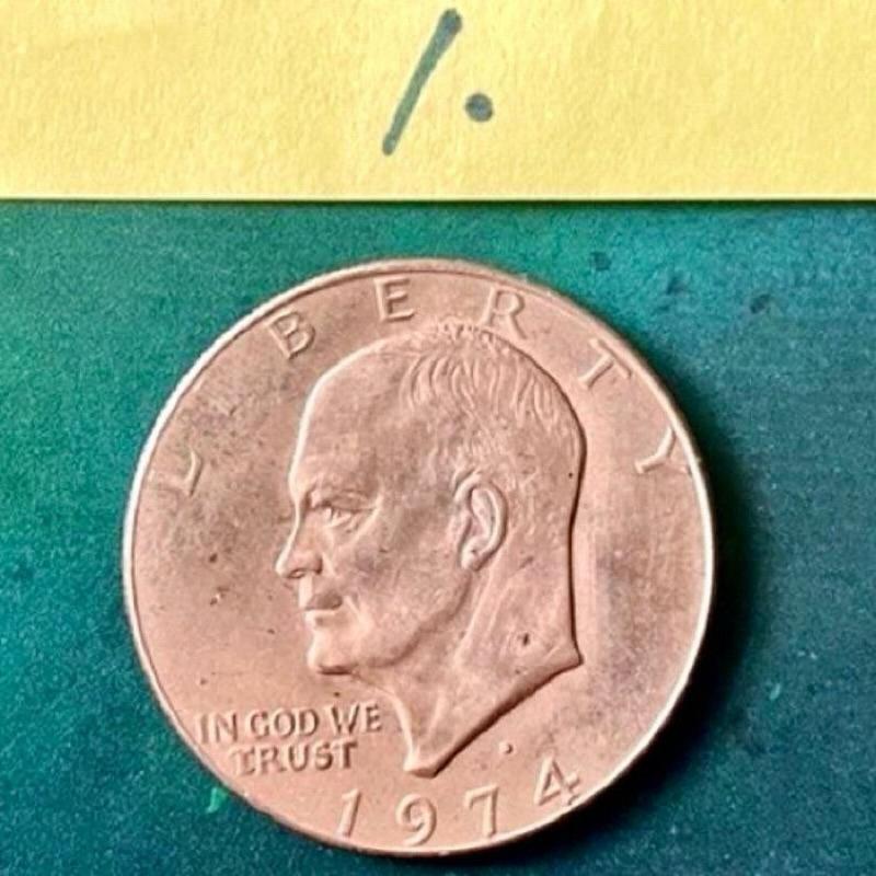 非流通紀念古幣✨1971、1972、1974年美國艾森豪（Eisenhower Dollar，國鳥老鷹 鷹揚洋設計）-細節圖2