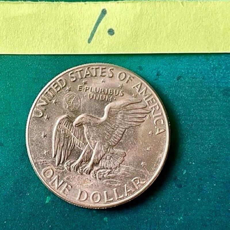 非流通紀念古幣✨1971、1972、1974年美國艾森豪（Eisenhower Dollar，國鳥老鷹 鷹揚洋設計）-細節圖3