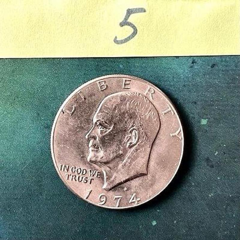 非流通紀念古幣✨1971、1972、1974年美國艾森豪（Eisenhower Dollar，國鳥老鷹 鷹揚洋設計）-細節圖5