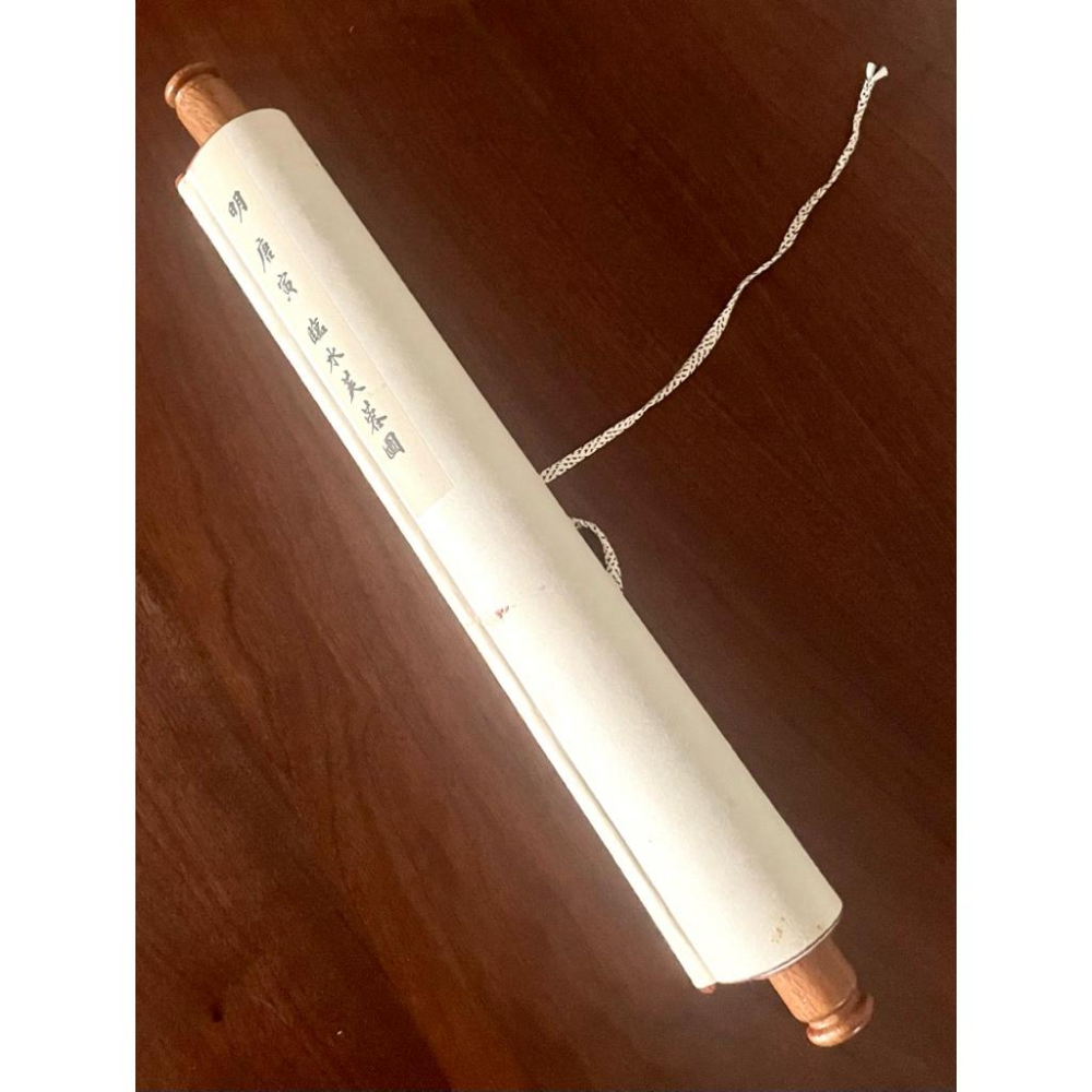 【故宮絕版珍藏】明 唐寅《臨水芙蓉圖》複製畫掛軸✨日本二玄社 精緻複製品 (約1980-90年代出品)-細節圖8