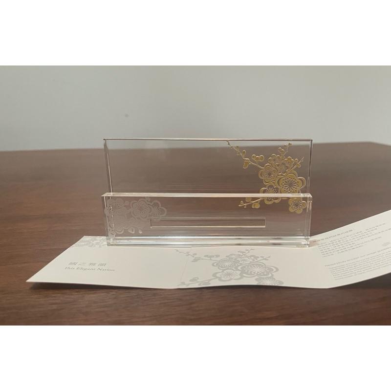 琉璃工房 梅花名片架：淬鍊清雅，映照東方哲思 在方寸之間，承載的不僅是名片，更是品味與文化的傳遞-細節圖3