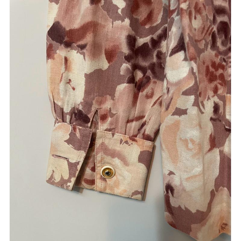 古著vintage精品95新90年代台灣手工裁縫的古著襯衫，不僅擁有獨特的復古風情，日常穿搭的百搭單品、假袖扣翻袖設計-細節圖4