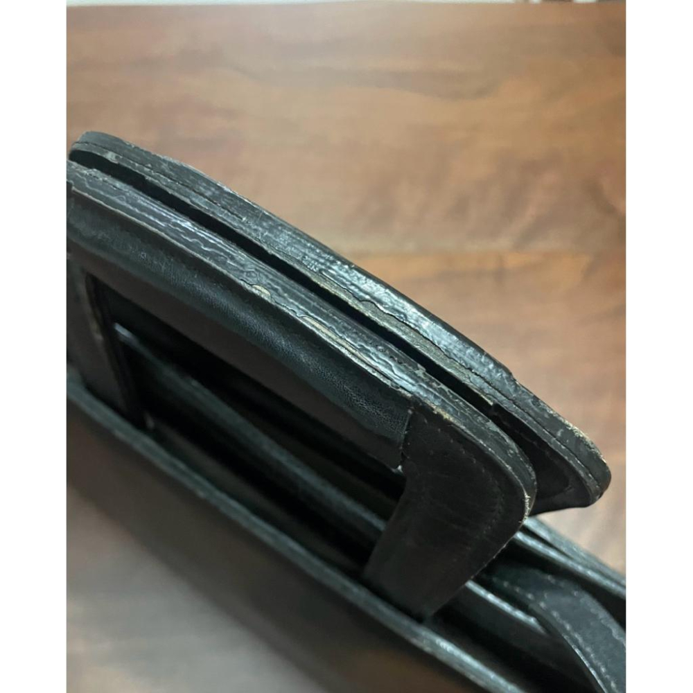 1980年代歐洲購入古著vintage 全 真皮公事包手提包肩背包 寬42x35高 最厚9公分 真皮-細節圖8