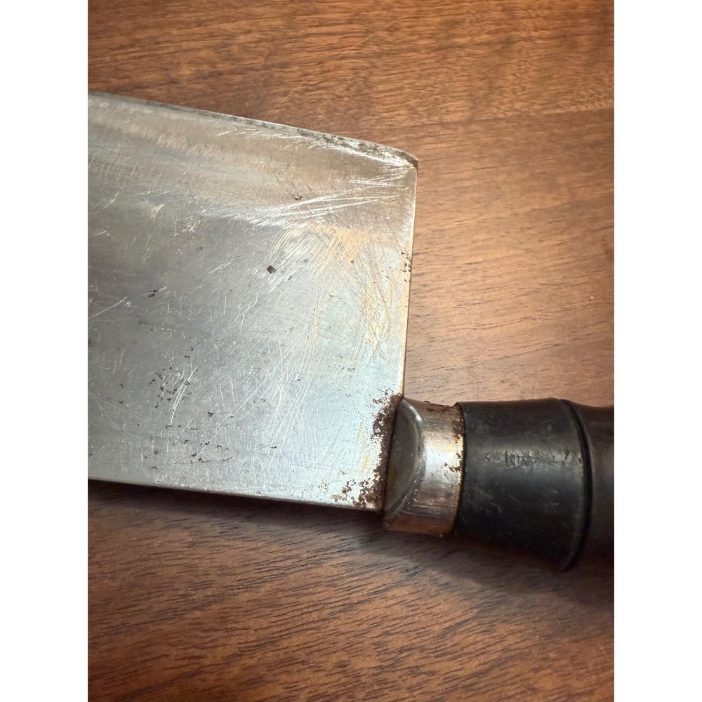 稀有珍品✨絕版台灣老字號士林名刀✨刀具原廠鋼印完整：註冊商標「士林」鎢鋼83年4月士林文林路271號製-細節圖4