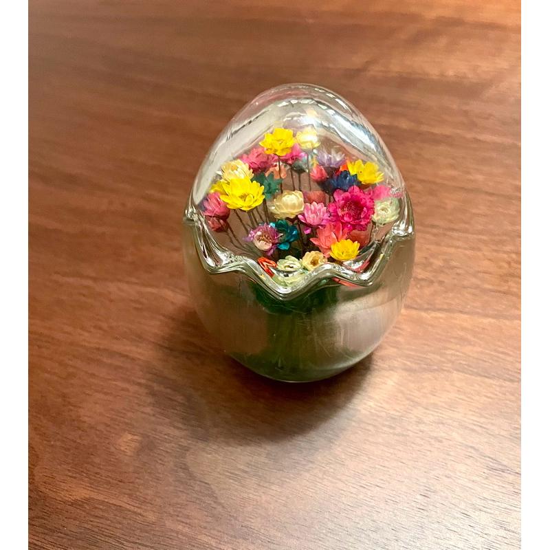 水晶 乾燥花✨畢業禮物✨永生花玻璃罩  情人節 交換禮物 聖誕節 生日禮物 全高約8公分-細節圖2