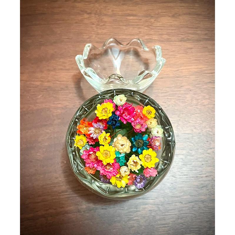 水晶 乾燥花✨畢業禮物✨永生花玻璃罩  情人節 交換禮物 聖誕節 生日禮物 全高約8公分-細節圖3
