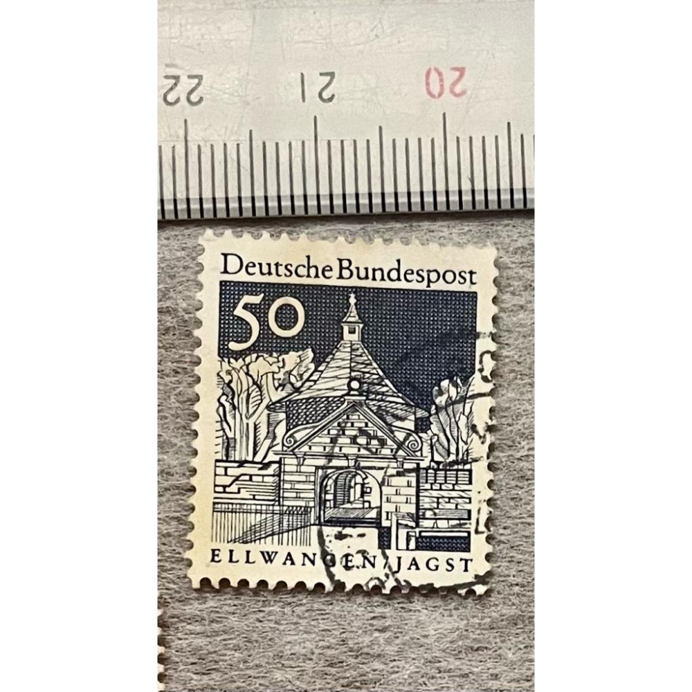 1968年發行 前 西德🇩🇪Deutsche Bauwerke德國建築系列✨主題：歷史城門建築郵票✨是為紀念重要歷史建築-細節圖3