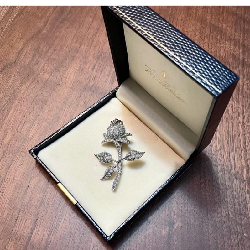 1980年代布克兄弟brooks brothers 胸針胸花別針全新未使用帶原盒 保存完好如初一直未用最長5.8公分-細節圖2